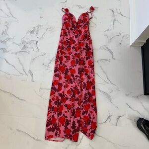 For love and lemons pink and red sun dress